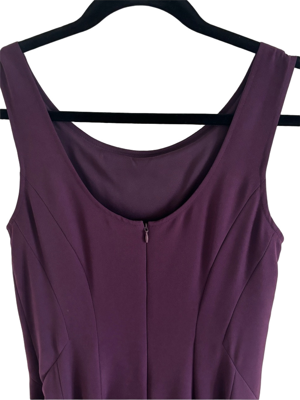 Theory Kaien Dress Sleeveless Plum Purple Fit-and-Flare Dress SZ 8 - Picture 7 of 9